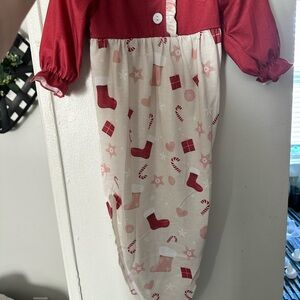 Festive Red and Cream Knot Gown